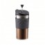 Insulated plastic travel mug double wall black 11.8oz / 35cl - Travel Press - Bodum