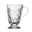 Transparent glass mug almond pattern 8.8 " / 26.5 cl - Set of 6 - Lyonnais - La Rochère