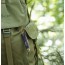 Pocket knife n°7 with purple wooden handle and leather lace - 8cm/3" stainless steel blade 