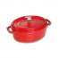 Oval cast iron cocotte 9" / 23 cm - cherry red - Vitamins - Staub