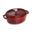 Oval cast iron cocotte 11.4" / 29 cm - grenadine red - Vitamins - Staub