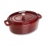 Oval cast iron cocotte 13" / 33 cm - grenadine red - Vitamins - Staub