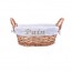 Round light brown straw basket fabric 10 x 3 " / 25 x 8.5 cm - Cosy & Trendy