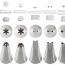 Batch of 8 indented piping tips - Inox - Paderno