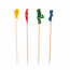 Coloured picks 2.4" / 6.5 cm assorted wood - Decoration - AZ boutique