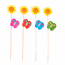 Ice cream decorations sunflowers 8" / 20 cm assorted wood - Decoration - AZ boutique