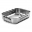 Stainless steel rectangular gratin dish with handle 12 x 8 x 2 " / 30 x 21 x 5.5 cm - Lacor