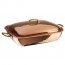 Copper rectangular gratin dish with handle 13.7x 10.6 x 2.7 " / 35.5 x 27.9 x 7.6 cm - Paderno