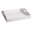White rectangular wooden serving tray 20 x 20 x 5" / 50 x 50 x 12 cm - Cosy & Trendy