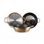 Deep Copper fry pan honda 28cm / 11" with handle - Natura - Ibili