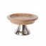 Wooden aluminium round cake stand 1 level 8 x 4 " / 20 x 10 cm - Cosy & Trendy