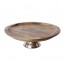 Wooden aluminium round cake stand 1 level 16 x 5 " / 40 x 13 cm - Cosy & Trendy