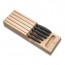 Wooden in-drawer knife holder 5 pieces - swissclassic - victorinox