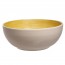 Sandstone round salad bowl beige and yellow 10" / 25cm - Singly sold - Turbolino - Cosy & Trendy