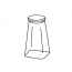Salt and pepper replacement R62469 bottle small format for set of 4 pieces Ref 62465  - Hyperluxe - Lacor