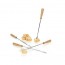 Set of 4 fondue cheese forks oakwood - Life - Boska