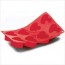 Flexible silicone mold - 8 hearts 