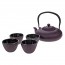 Teapot purple cast iron 1.20 L + 4 cups 10cl - Pumpkin - Cosy & Trendy