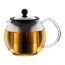 Tea press with glass handle and colored plastic lid 17oz / 50cl brillant - Assam - Bodum