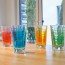 Green water glass with stripes patterns 9.5oz / 28cl - Vario Struttura - Leonardo