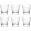 Transparent water glass with stripes patterns 8.5oz / 25cl - Vario Struttura - Leonardo