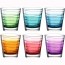 Water glass in assorted colours 8,5oz / 25cl - Set of 6 - Vario Struttura - Leonardo