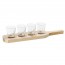 4 appetizer glasses 2oz / 5cl on wooden tray 14x3x1" (35 X 7,5 X 2 cm) - Cosy & Trendy